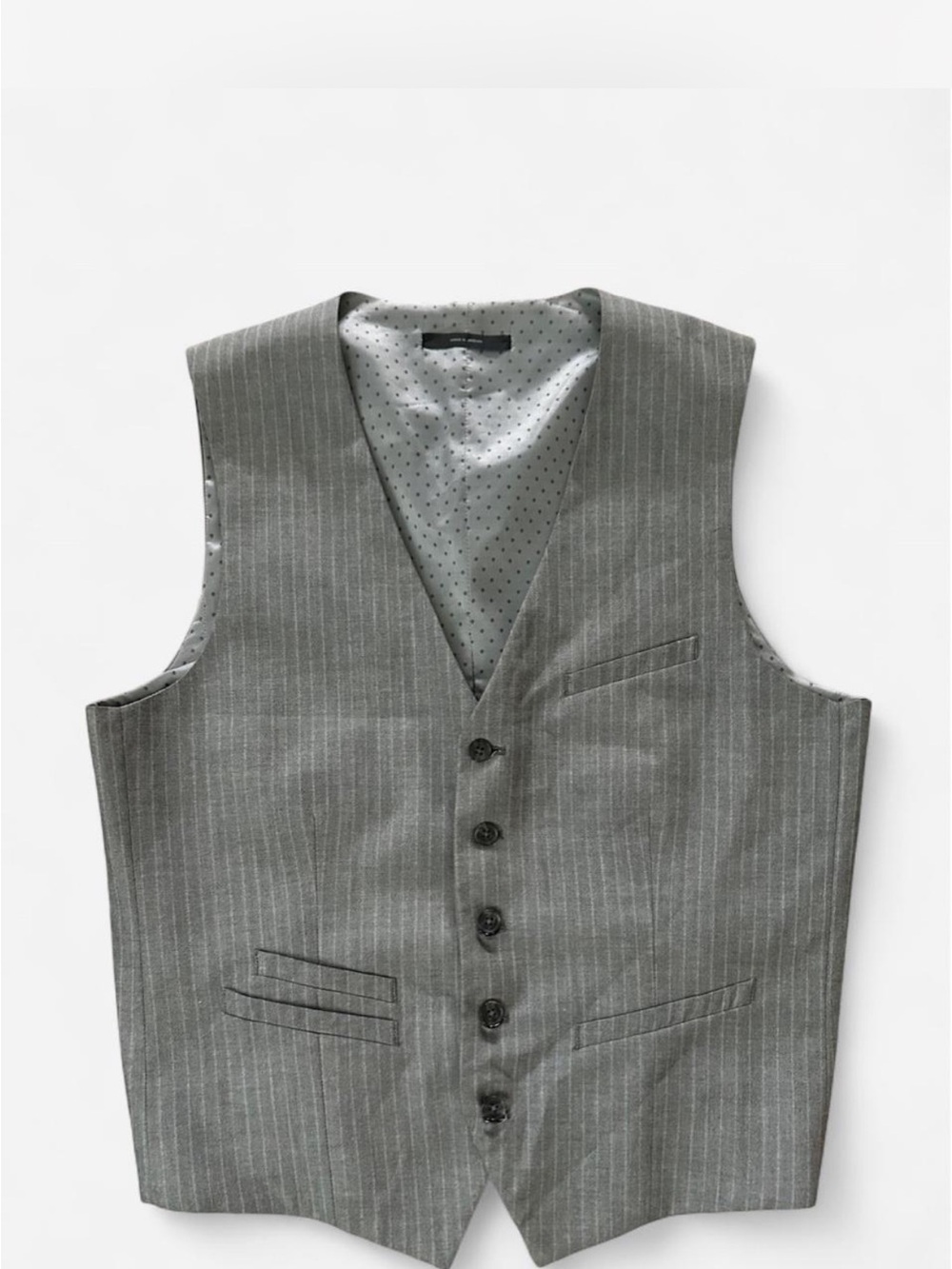 Express Gray Pinstripe Men's Suit Vest